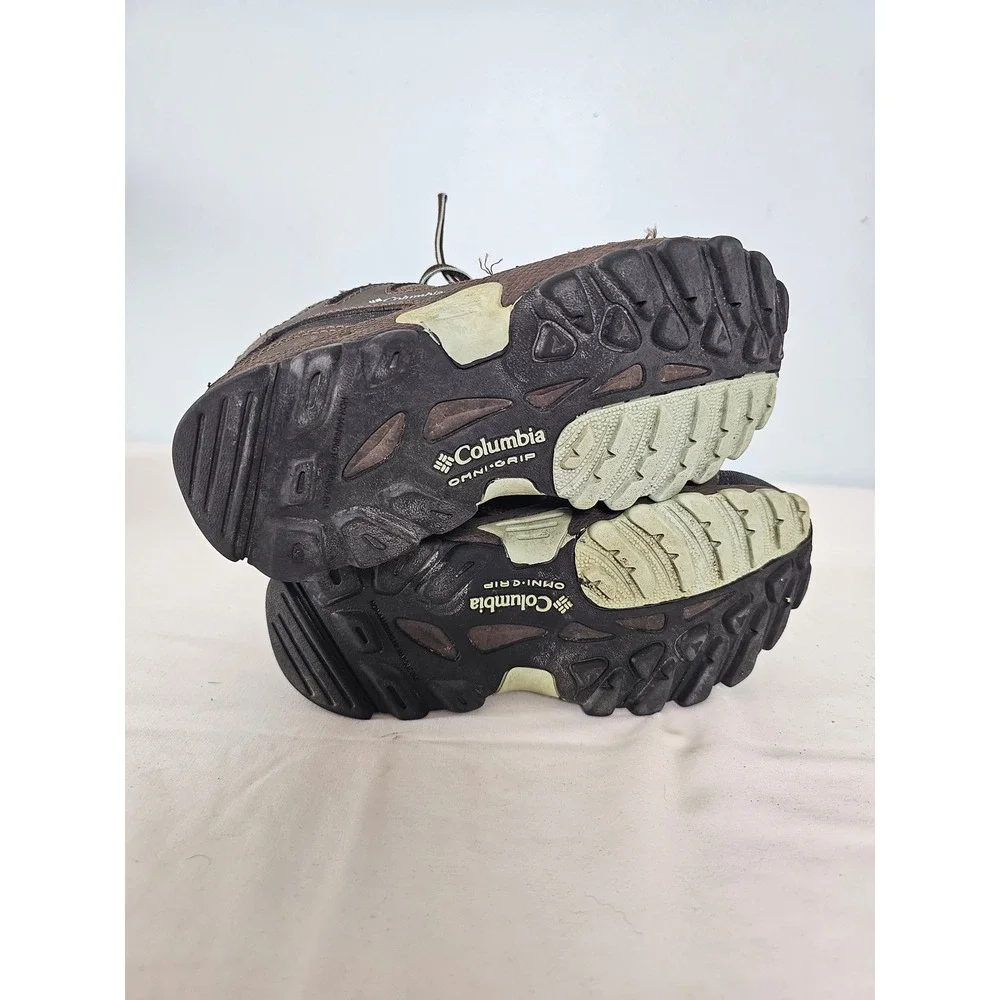 Gorpcore Columbia Hiking Boots Kids Youth 2 Brown Omni-Grip BY3163-231 Rugged